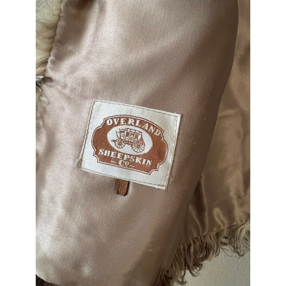 Vintage Overland Sheepskin shearling fur coat size M - Picture 4 of 6